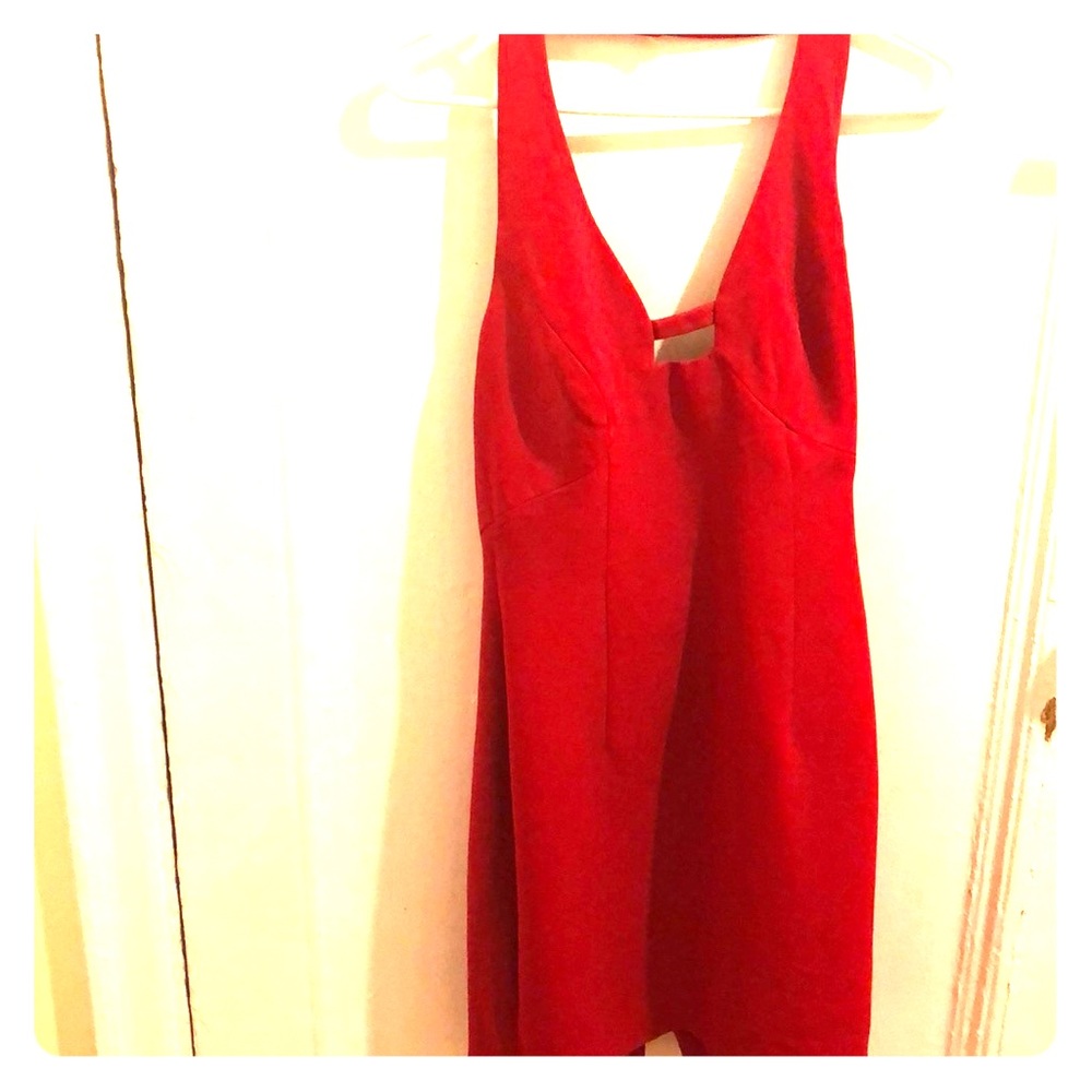 Sexy halter top red dress (never worn)